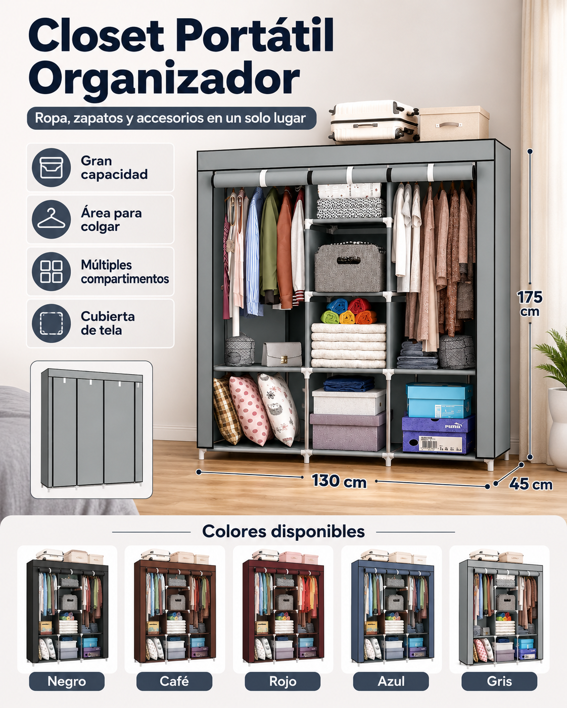 Closet Portátil Organizador