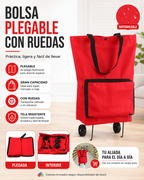 Carrito de Mercado Plegable con Ruedas