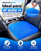 GelConfort PRO - Cojín Asiento de Gel Antideslizante