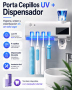 Porta Cepillos UV + Dispensador