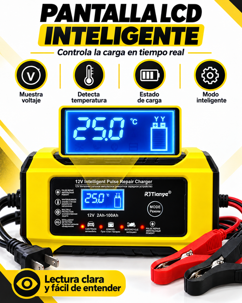 Cargador Inteligente 12V - Para Auto y Moto