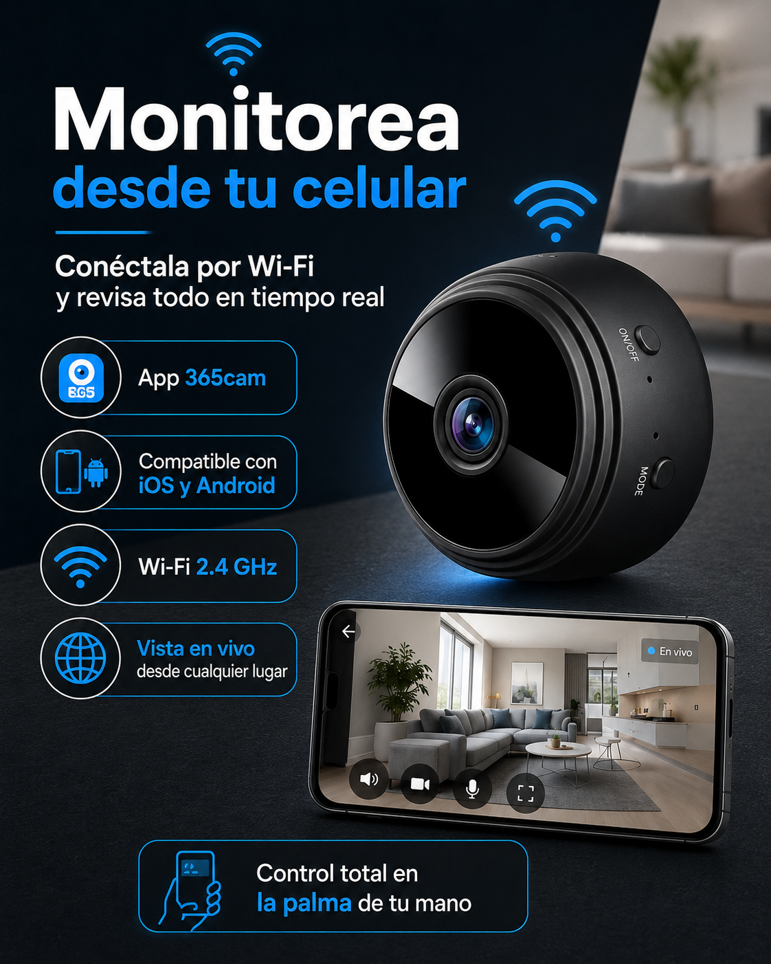 Mini Cámara Wifi Espia