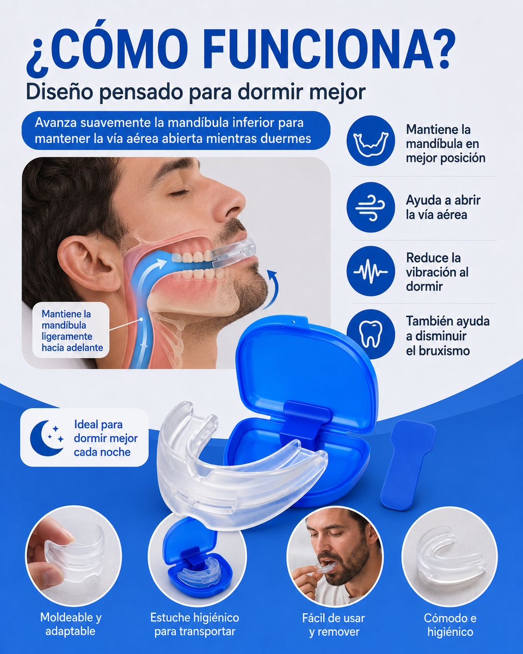 RONQUILESS PRO - Ayuda a reducir ronquidos y bruxismo