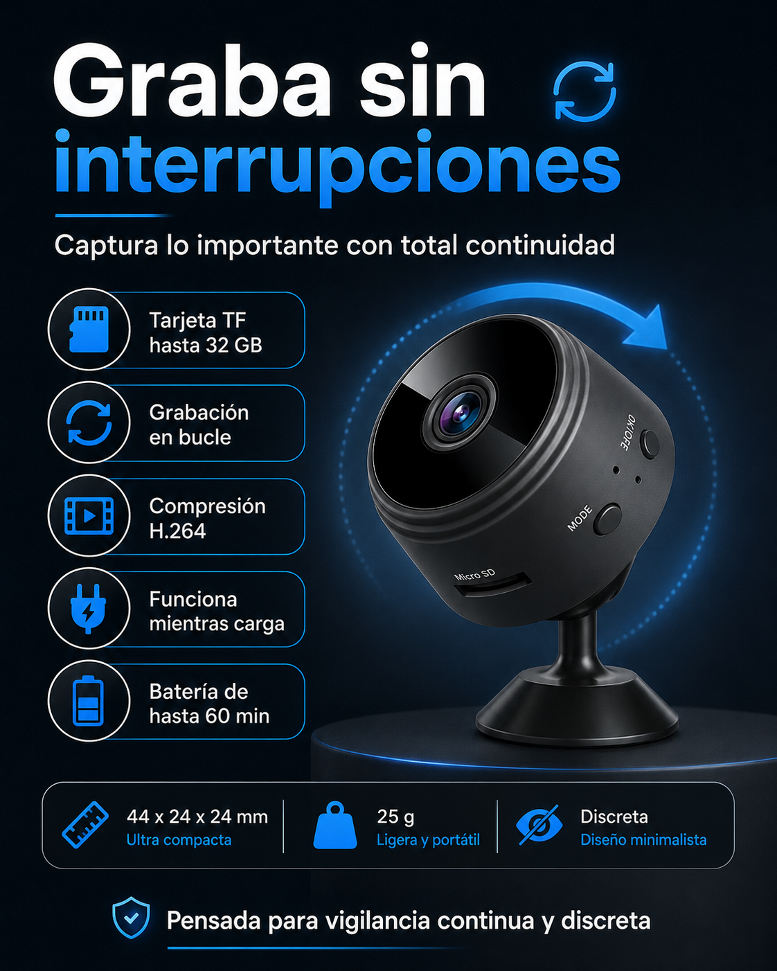 Mini Cámara Wifi Espia