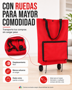 Carrito de Mercado Plegable con Ruedas