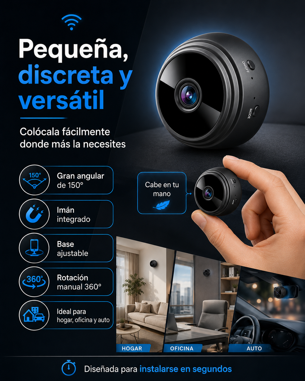 Mini Cámara Wifi Espia