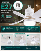 AeroLuz 2 en 1™ - Ventilador de Techo con Lámpara LED